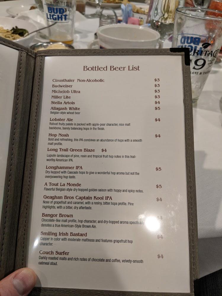 Heritage On 9 Restaurant & Tavern Menu image 3